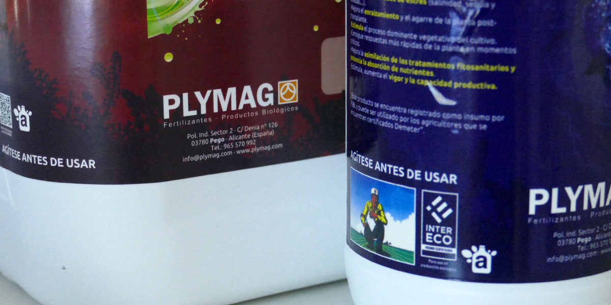 Envases Plymag con logotipo de AEVAE