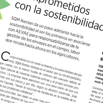 SQM Iberian comprometida con la sostenibilidad