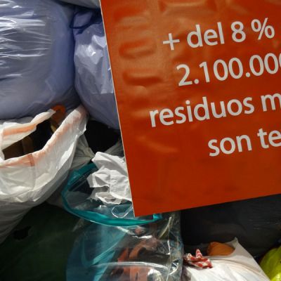 Residuos textiles y plásticos