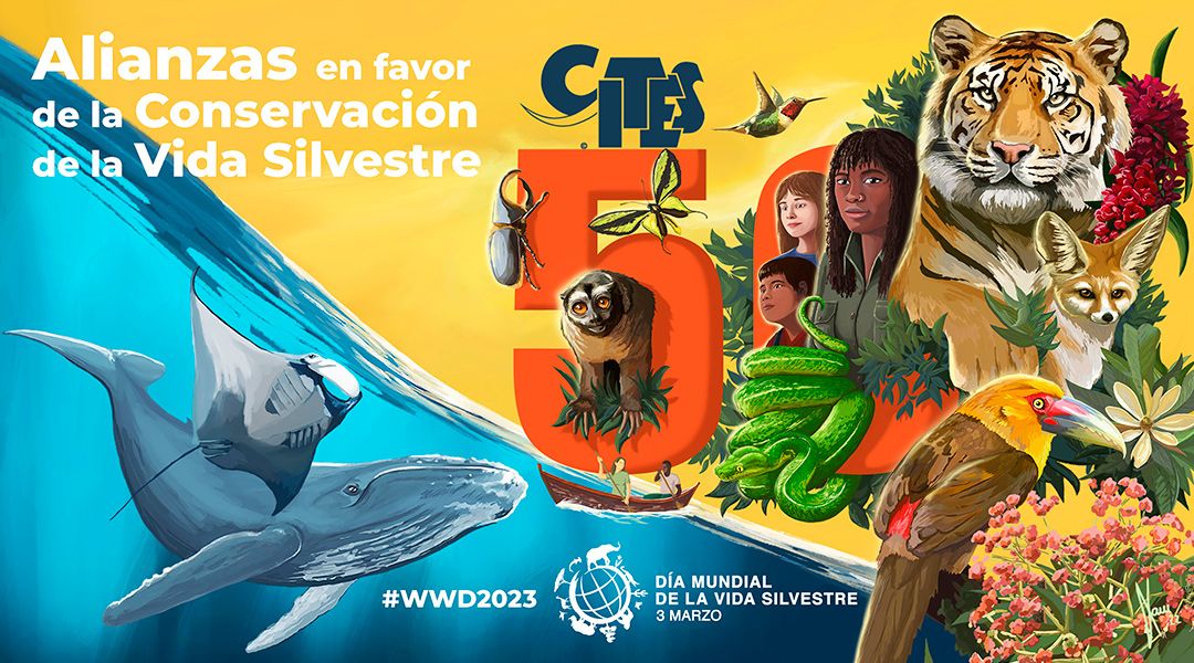 Cartel para el Día Mundial de la Vida Silvestre 2023