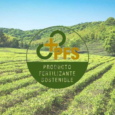 Logo PFS sobre paisaje agricola
