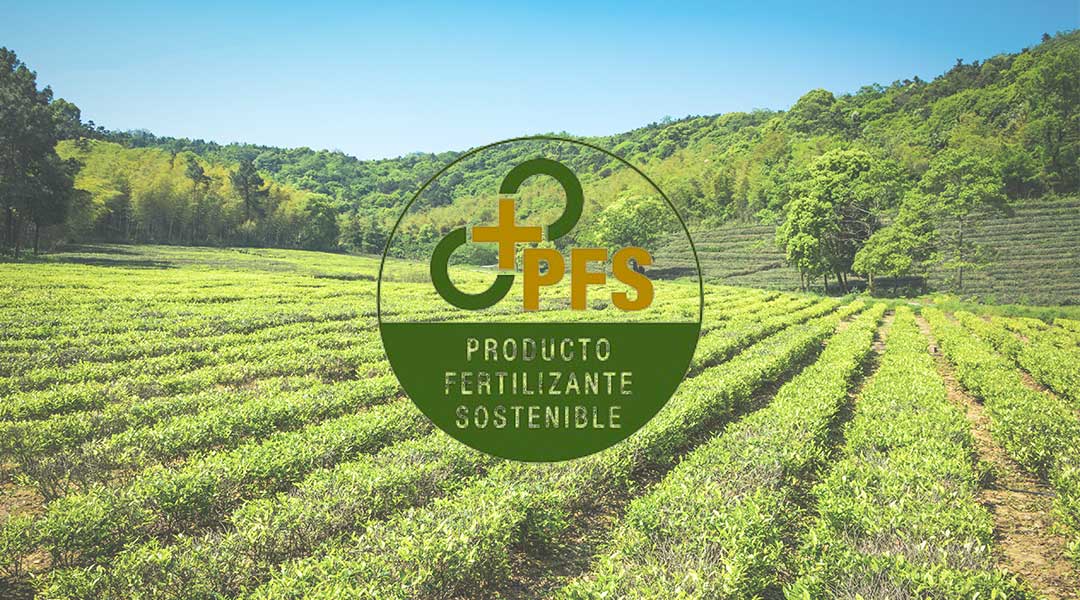 Logo PFS sobre paisaje agricola