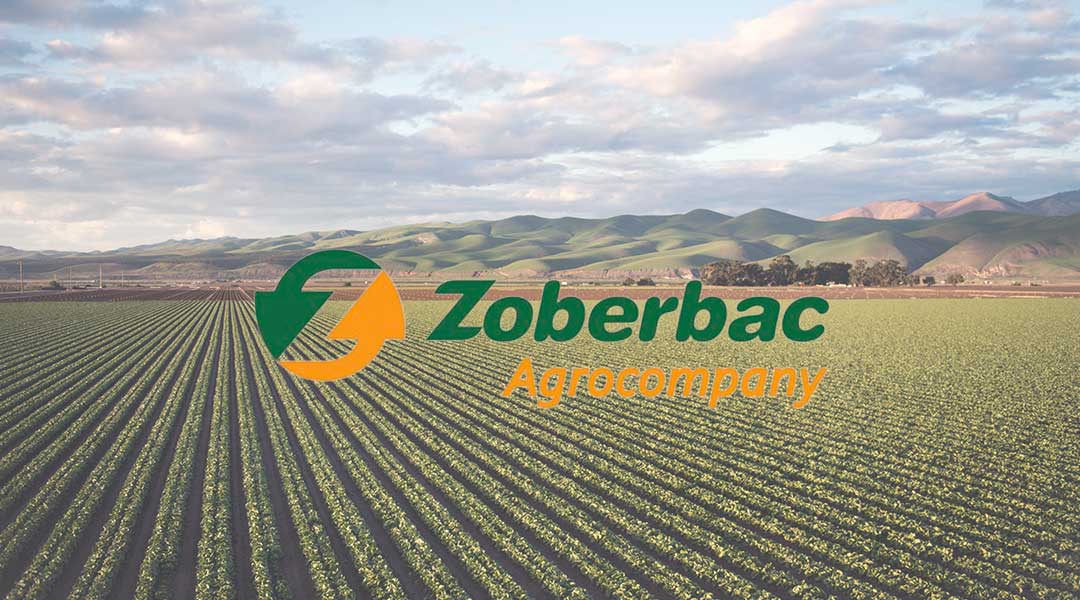 Logo Zoberbac sobre imagen de cultivos