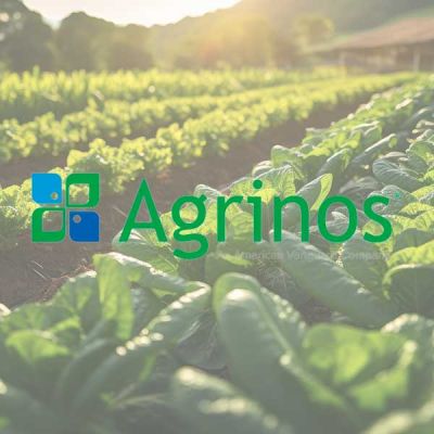 Cultivo con logo de Agrinos asociado a Aevae